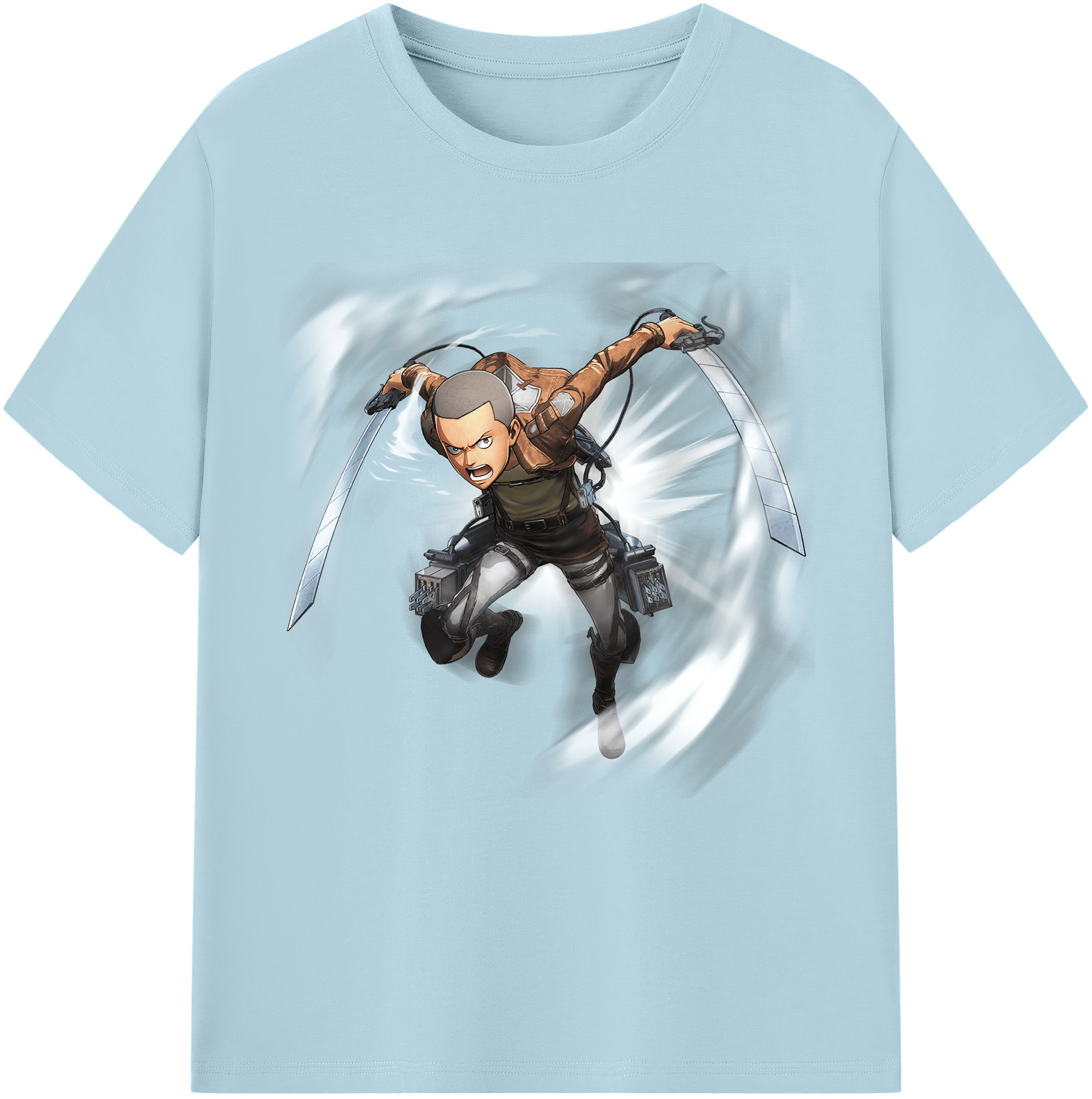 （画像用） 進撃の巨人 コニー·スプリンガー Attack on Titan Connie Springer 綿100％半袖Tシャツ（フロントプリント）